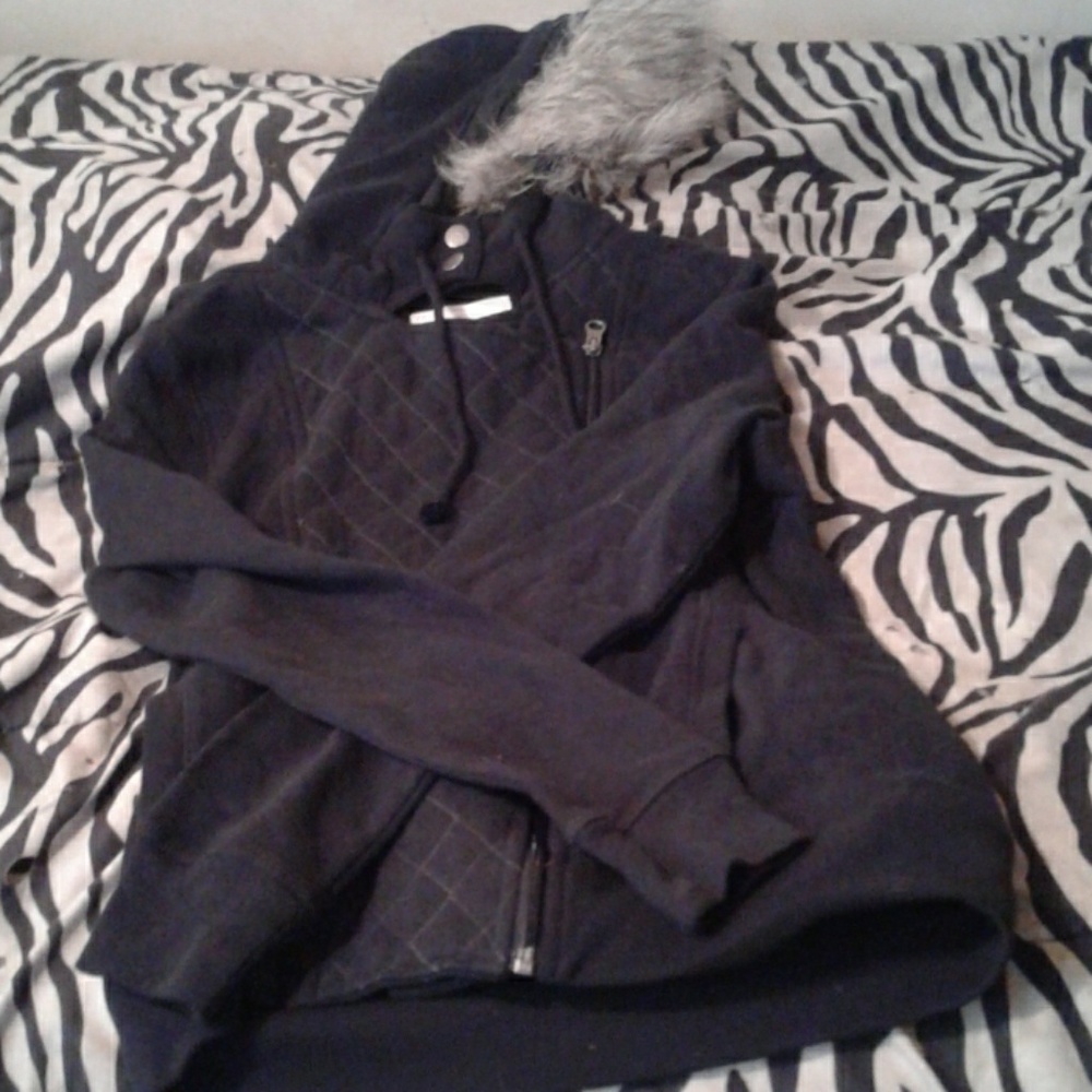 Black SO zip up hoodie